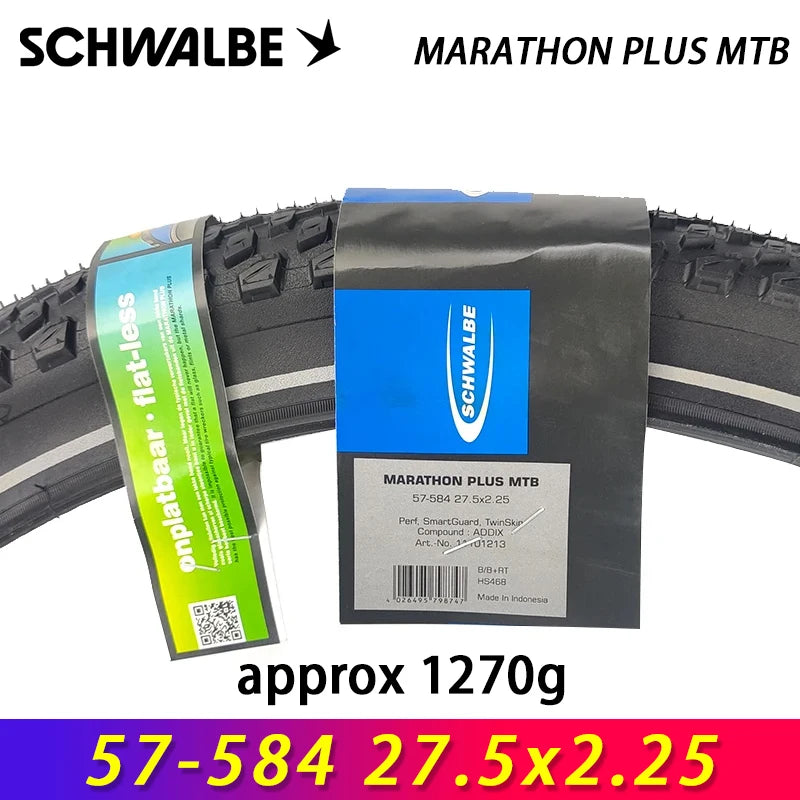 SCHWALBE Original MARATHON PLUS MTB 26x2.10/27.5x2.1/27.5x2.25 Wired Bicycle Tire for MTB Bike Off-Road Bicycle Cycling Parts