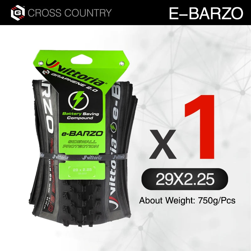 Pneu Vittoria E-Barzo 29x2.25 MTB Tire Electric bike Tubeless Ready TNT Graphene G2.0 Anthracite Tyre rim 29 mtb Cross Country