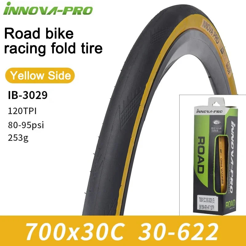 INNOVA Original 700C 700x25c/28c/30c Racing Folding Tire 120TPI for Road Bicycle Racing Bike IB-3029 Cycling Parts