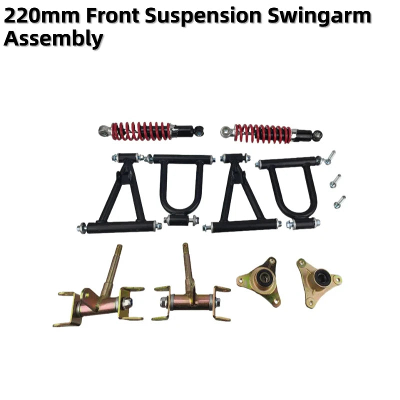 220mm Front Suspension Upper/ Lower Swingarm Assembly Fits ATV Quad Bike Go Kart, High Performance