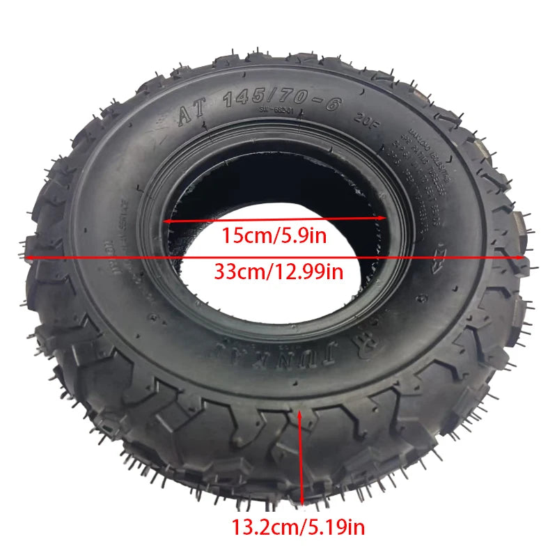 6 Inch 145/70-6 for four wheel vehcile 50cc 70cc 110cc Small ATV Front&Rear Tire
