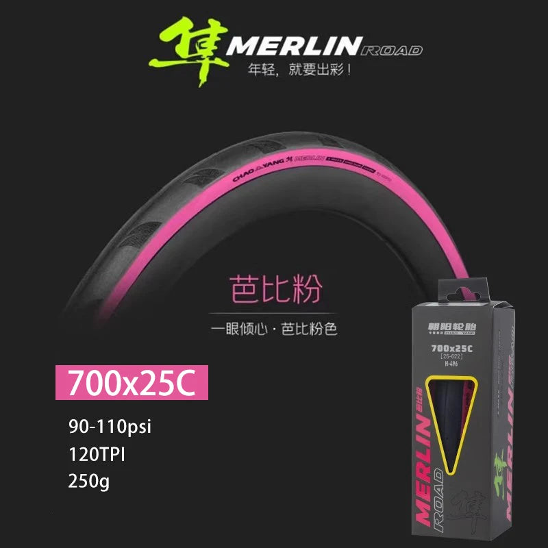 CHAOYANG H-496 MERLIN Road Dino Skin S-MAXX Anti-stab 700x23c/25c/28c Bicycle Folding Tire 120TPI for Road Bike Cycling Parts