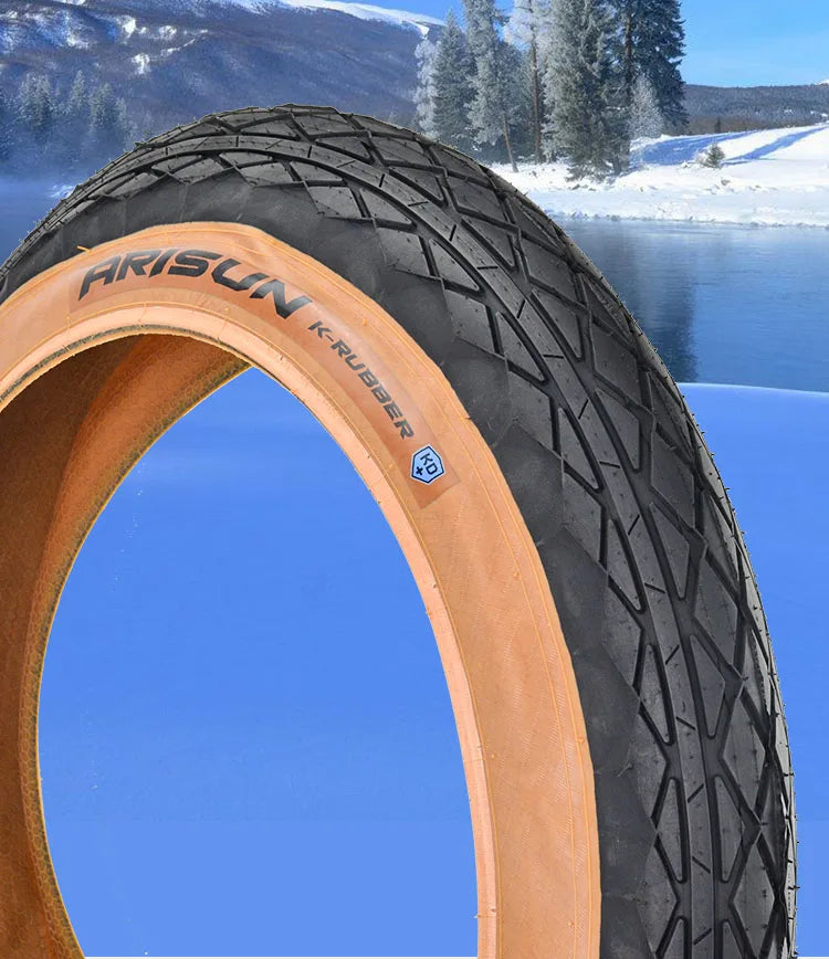 CHAOYANG ARISUN 20x4.0 Fat Tire Snow Bicycle Mobilebike 20PSI Brown Edge Anti-slip Electric Beach 60TPI Bike MTB Bicycle Tire