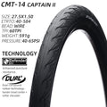 CST CMT-14 City Commuter Touring Bicycle Tire  All-Season Low Rolling  Wire Bead, Available in 26 27.5 Inches