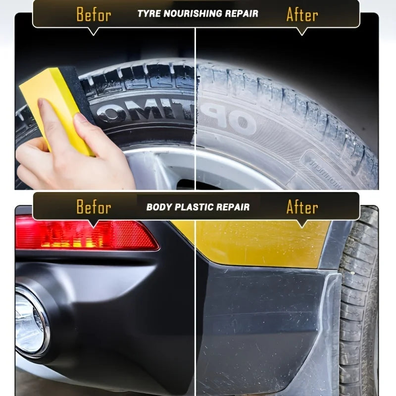 1 Piece 100g Tire Polishing Protective Paste - Car Long-Lasting Gloss Enhancer, Which Makes Tire Tightens, and Makes Tire More Durable Gloss