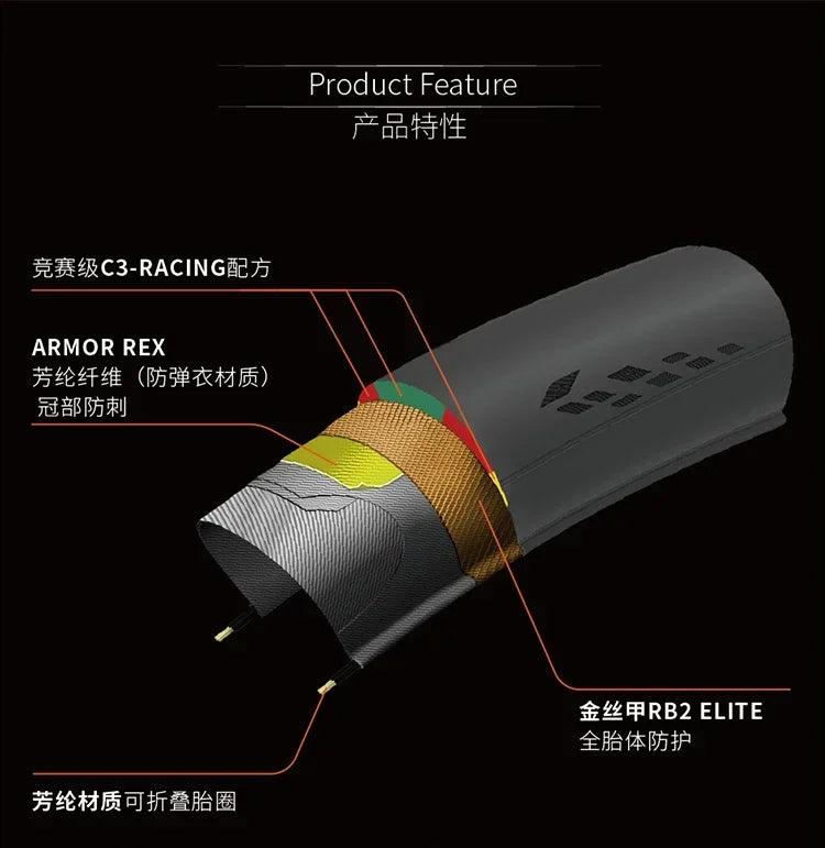 CHAOYANG ARISUN R1 700x25c/700x28c Puncture-proof Folding Tire 330TPI for Road Bicycle Competition Racing Bike Cycling Parts