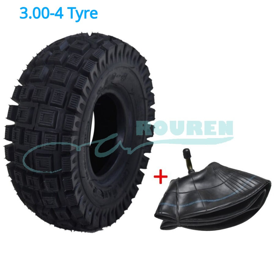 Suitable for 10 Inch Electric Gasoline Scooter High Performance 3.00-4 Tire Inner Tube with Curved Valve