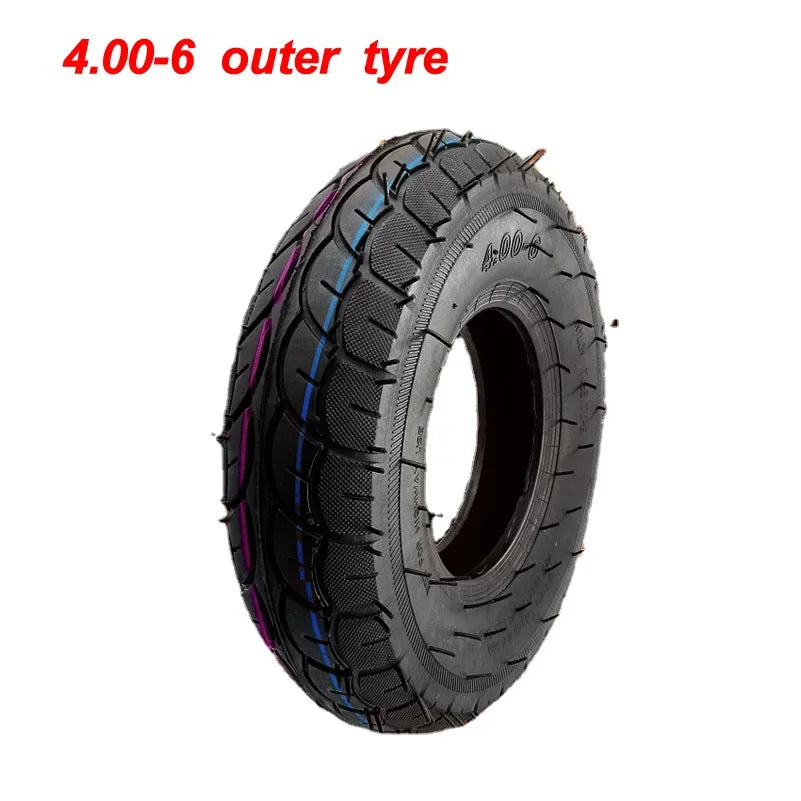 Electric vehicle tire 4.00-6 inner and outer tire 4.10/3-6 butyl rubber inner tube 13 inch pneumatic tire