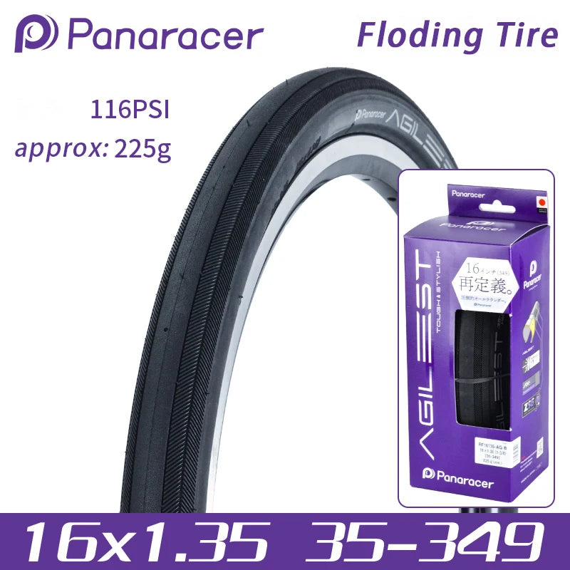 Panaracer Original AGILEST 16x1.35 35-349 16 inch Folding Tire for Brompton Folding Bike BMX Bicycle Cycling Parts