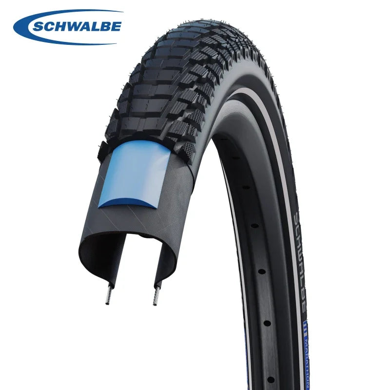 SCHWALBE MARATHON PLUS TOUR Wired Bicycle Tire 26x2.00/700x35c/40c 28x1.75/28x2.00 for MTB Road Travel Bike Cycling Parts