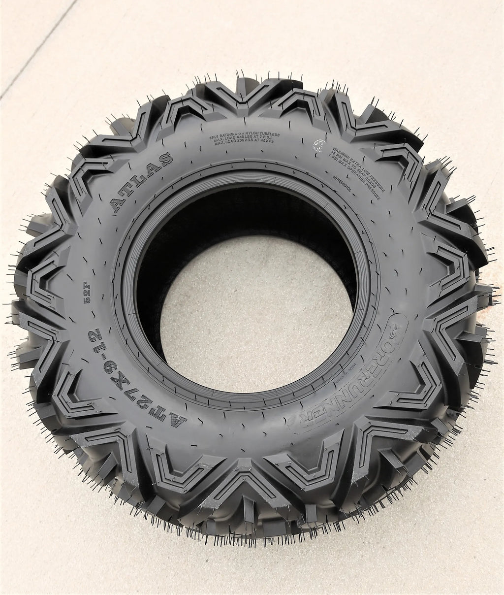 2 Forerunner Atlas 27x9.00-12 27x9-12 52F 6 Ply A/T All Terrain ATV UTV Tires