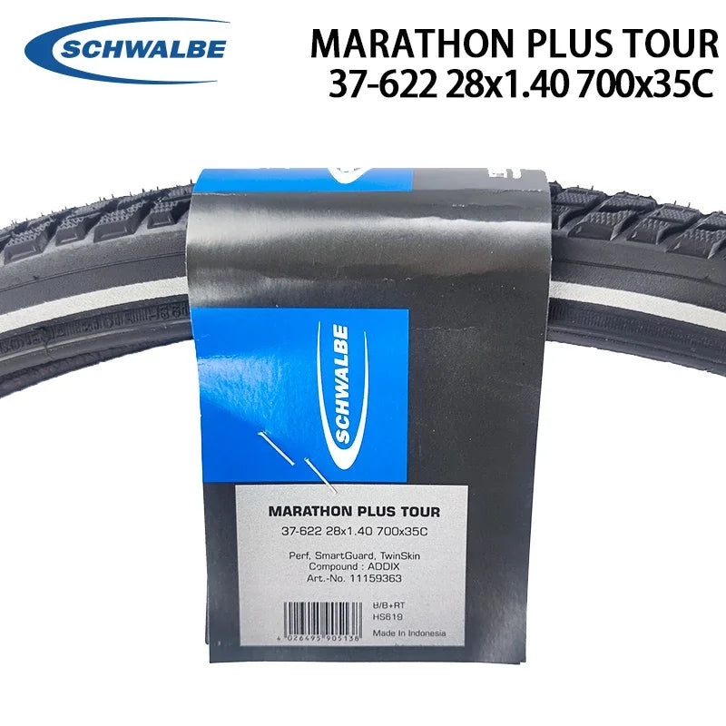 SCHWALBE MARATHON PLUS TOUR Wired Bicycle Tire 26x2.00/700x35c/40c 28x1.75/28x2.00 for MTB Road Travel Bike Cycling Parts