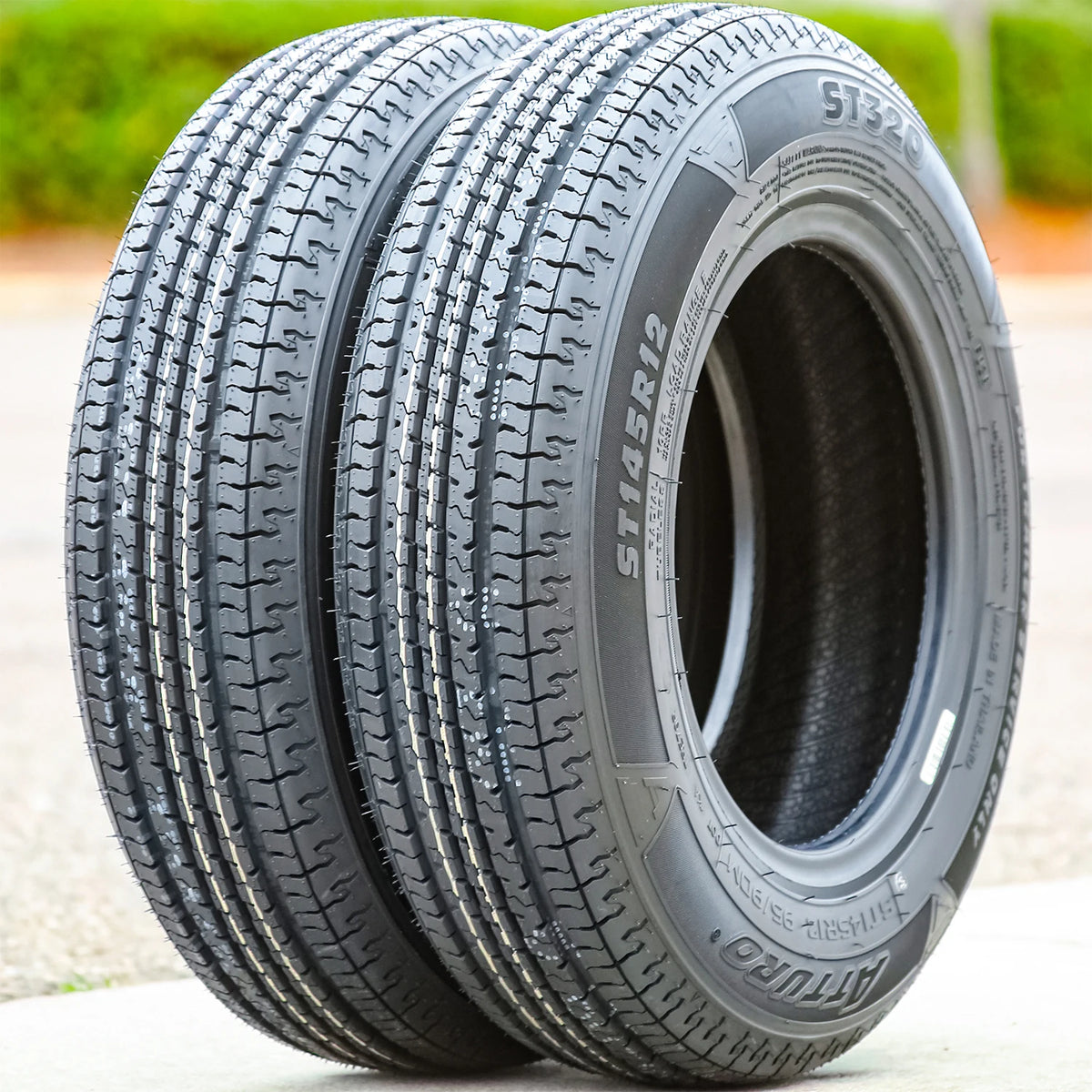 2 Tires Atturo ST320 Steel Belted ST 145R12 95/90M E 10 Ply Trailer