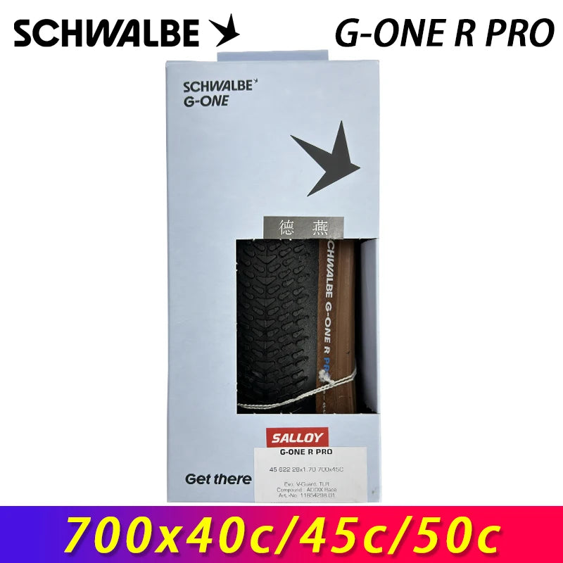 SCHWALBE Original G-ONE R PRO Tubeless Folding Tire 700x40c/45c/50c for Road Race Gravel Bike MTB Touring Bicycle Cycling Parts