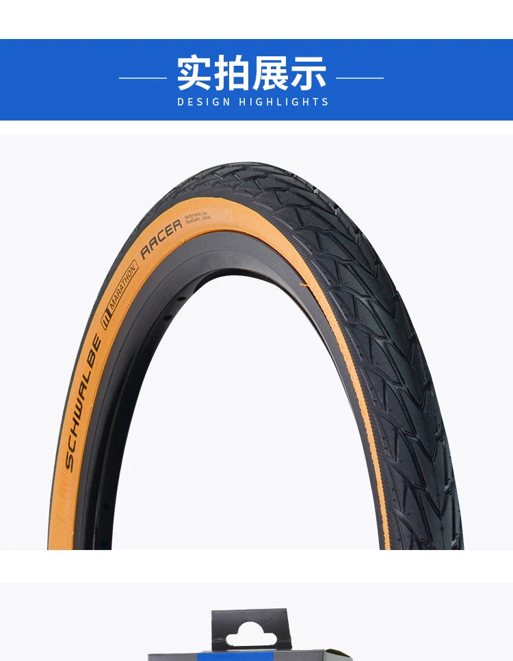 SCHWALBE Original Marathon Racer/One/Kojak Folding Tire 32-349/35-349 for Brompton Folding Bicycle BMX Bike Cycling Parts