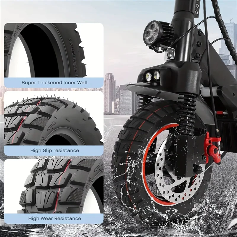 RTSHE-Vacuum Tire For Electric Scooter 80/55-6.5,Tubeless 10 Inch Tubeless 10 Inch Off-Road Rubber Tyre