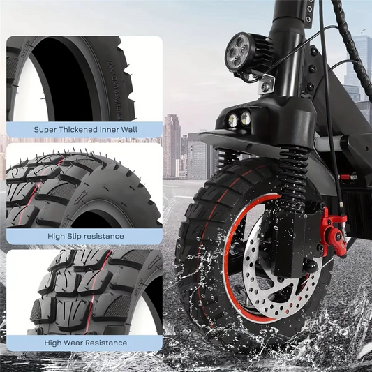 RTSHE-Vacuum Tire For Electric Scooter 80/55-6.5,Tubeless 10 Inch Tubeless 10 Inch Off-Road Rubber Tyre