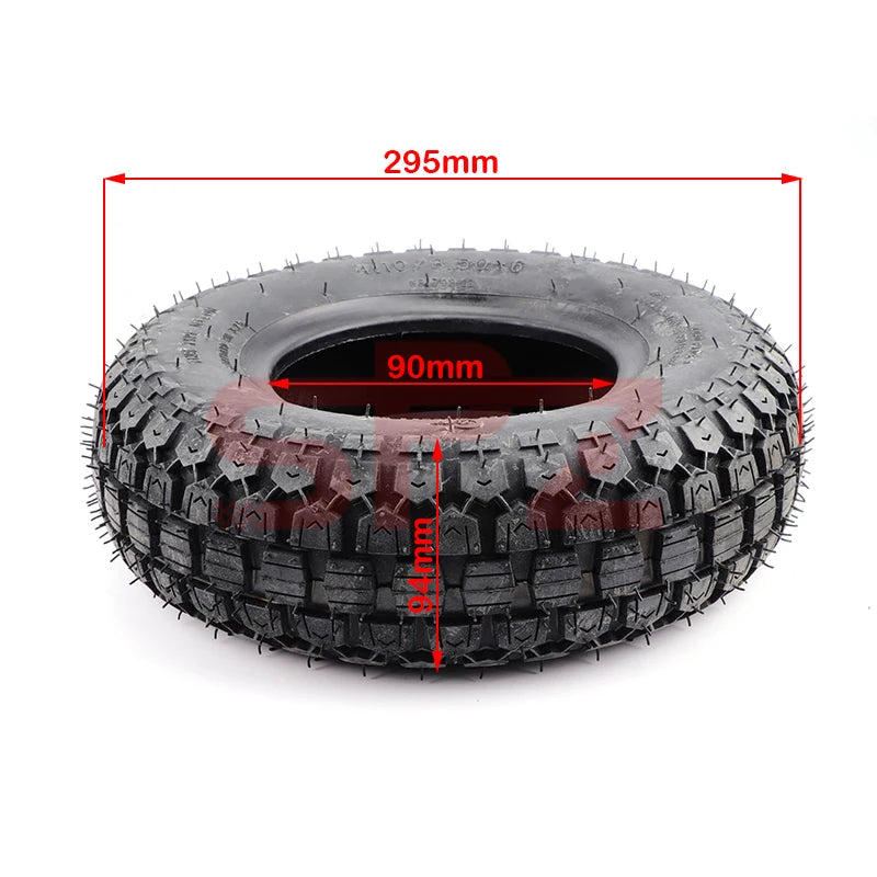 4.10/3.50-6 Inner and Outer Tire Elderly Scooter for 6 Inch 49cc Mini Quad Dirt Bike Scooter ATV Buggy Gas Scooter Wheelbarrow
