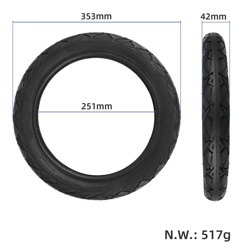 14 Inch For Electric Bike Outer Tire 14x1 95 52254 Replacement Tire Made with Rubber Material for Consistent Riding