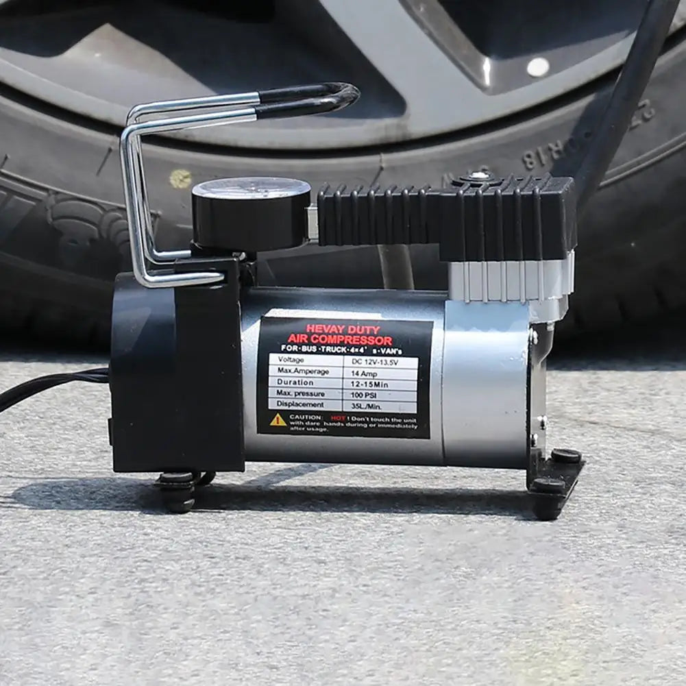 Tire Inflator Low Noise High-Pressure Automatic Charge And Stop Tire Air Refill Single Cylinder Car Electric Air Compressor