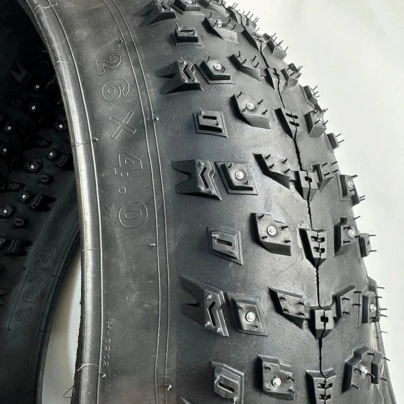 CHAOYANG Original Snow Storm 26x4.0 Folding Fat Tire Shark Skin Anti Puncture Spikes MTB Tire H-5202 Cycling Parts