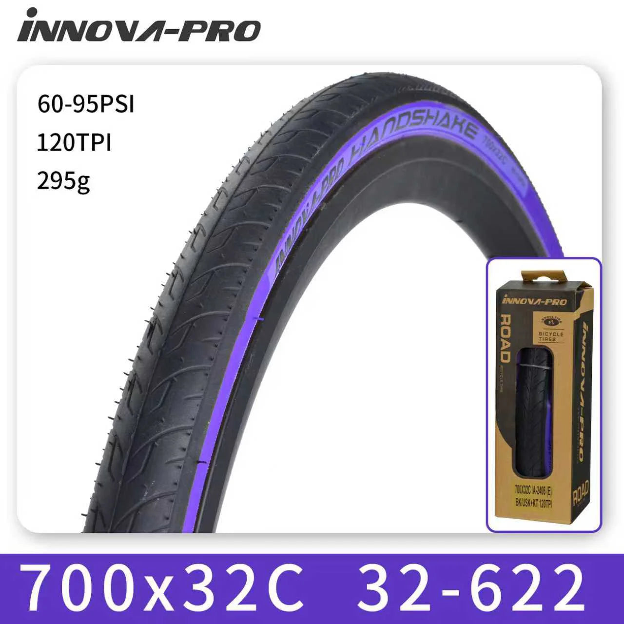 INNOVA PRO IA-2406 700x28c/32c/35c Yellow Edge Folding Anti-slip Tires for Road Bicycle City Touring Bike Cycling Parts