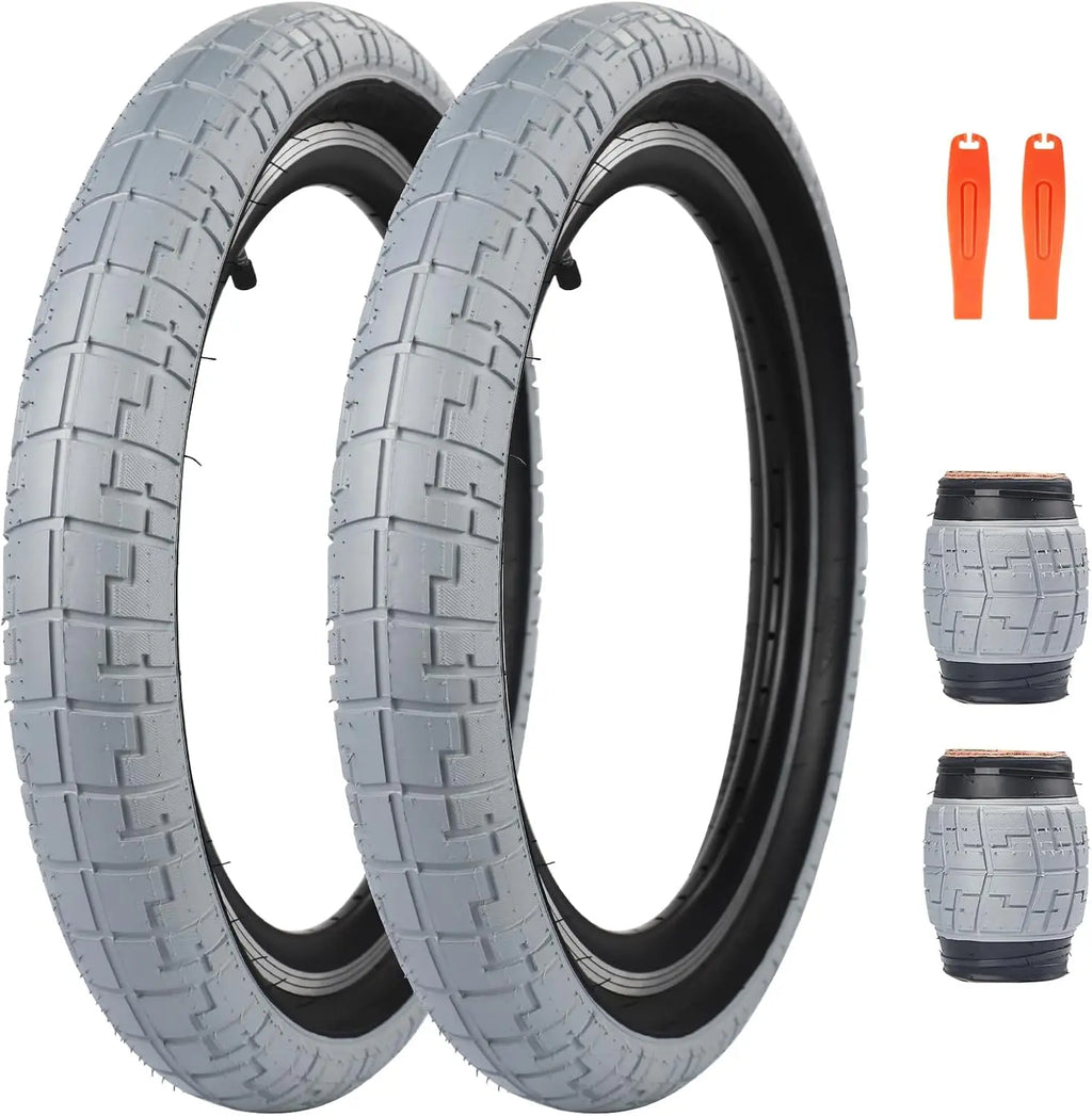 ZUKKA 20 x 2.4 Bike Tire 2 Pack 20 Inch Bike Tires Folding Replacement Tire for Kids Bike, MTB Mountain Bike, BMX Freestyle