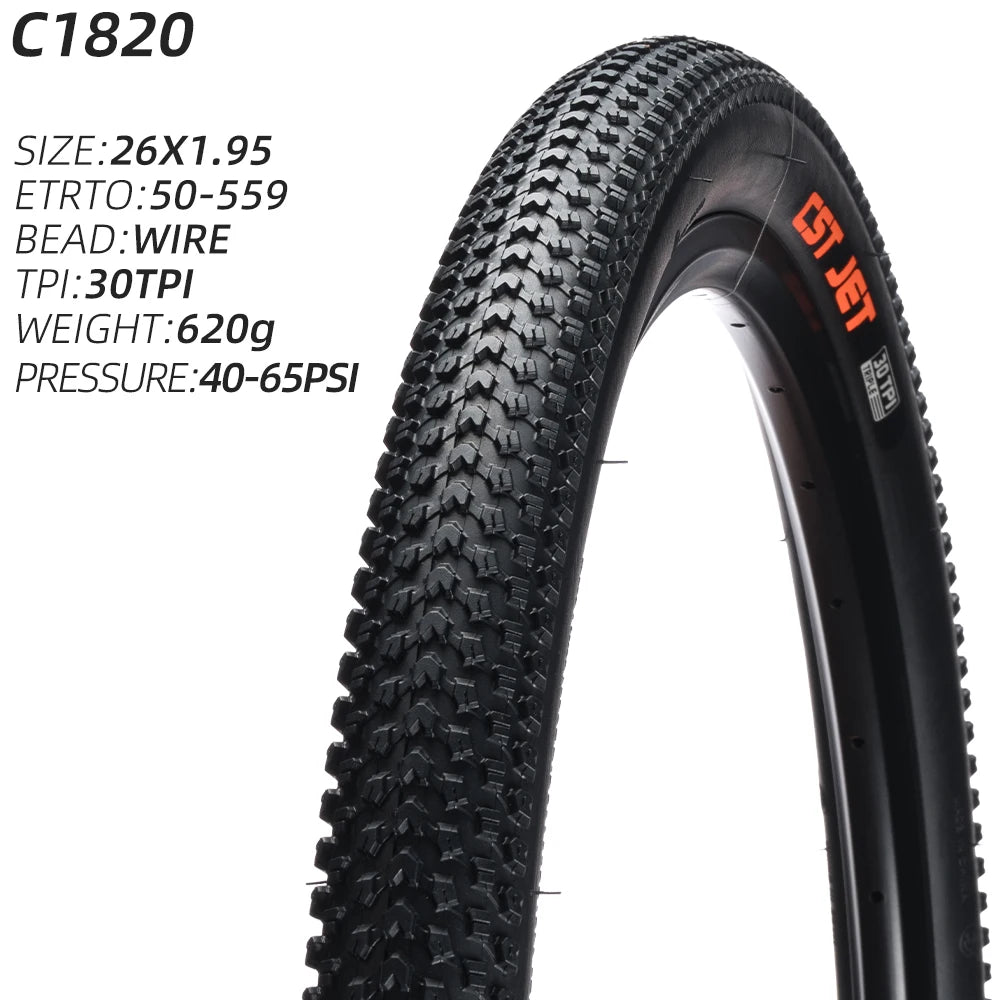 CST TIRE C-1820 MOUNTAIN BICYCLE TIRE OF MTB BIKE TYRE WIRE BEAD C1820 CST JET ALL TERRAINS 22 24 26 27.5 29 INCHES
