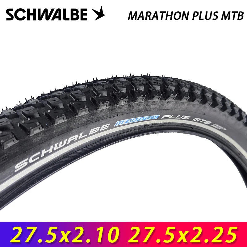 SCHWALBE Original MARATHON PLUS MTB 26x2.10/27.5x2.1/27.5x2.25 Wired Bicycle Tire for MTB Bike Off-Road Bicycle Cycling Parts