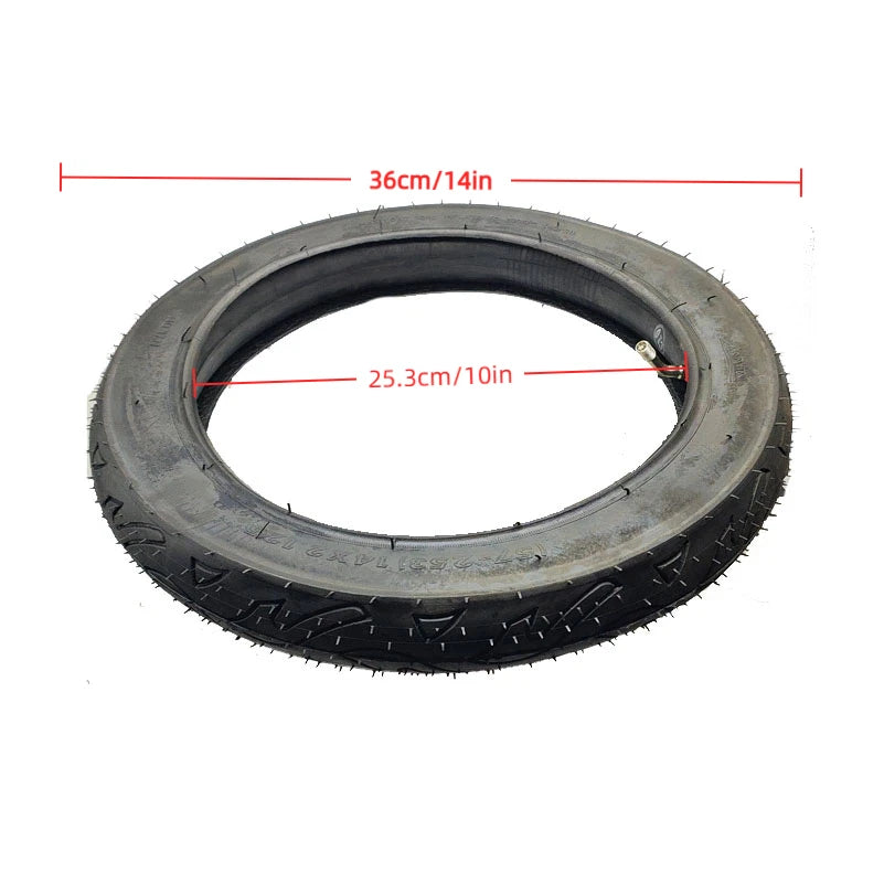 14x2.125 bicycle electric scooter and electric bicycle tire and inner tube kit for replacing 14 inch bicycle tires