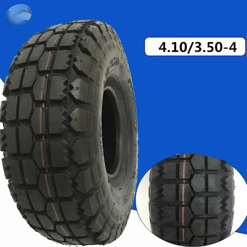 4.10/3.50-4 Pneumatic Air Filled Hand Truck All Purpose Utility Tire 410/350-4 ATV Quad Go Kart 47cc 49cc Chunky 4" scooter tire