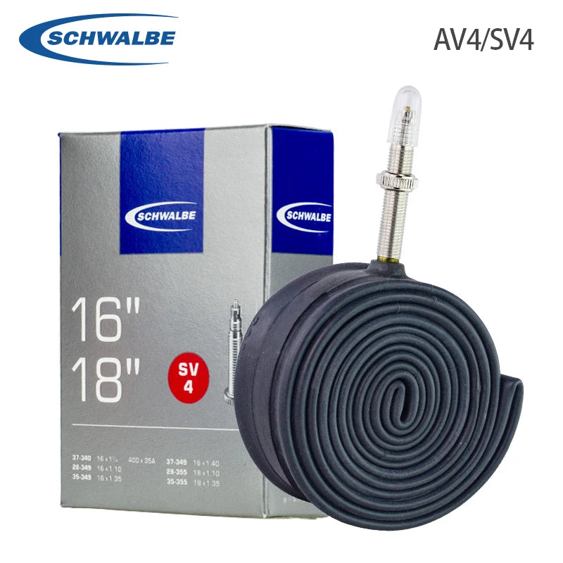 Schwalbe 16/18inch Bicycle Inner Tube 16" 18" for Bike Inner Tube 16x1 3/8 -18x1 1/8 AV4 SV4 Cycling Bicycle Tube Parts