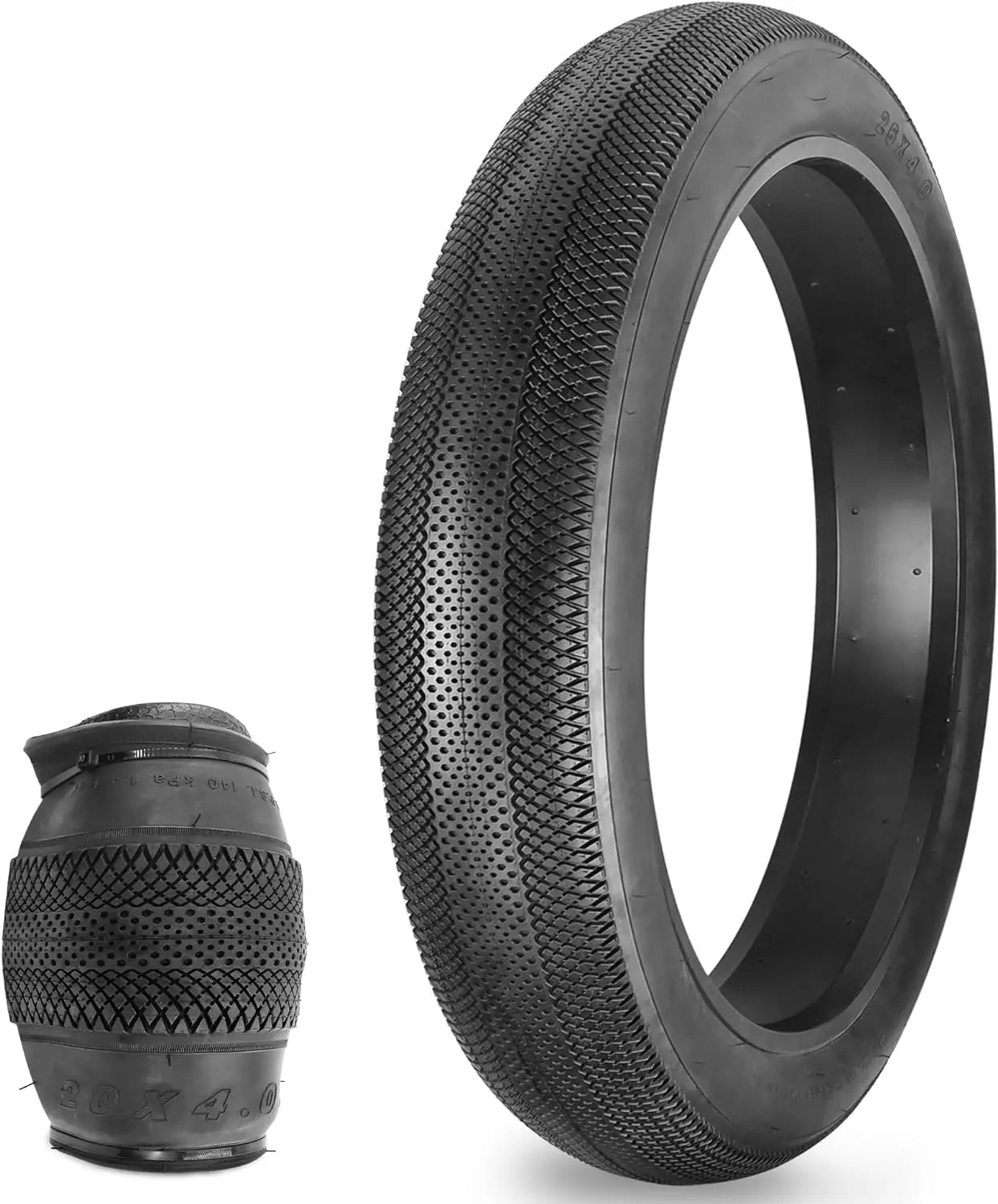 ZUKKA  Fat Bike Tire 20"x4" E-Bike Tire Compatible Replacement Bicycle Tire for Mountain Snow and Beach Bike