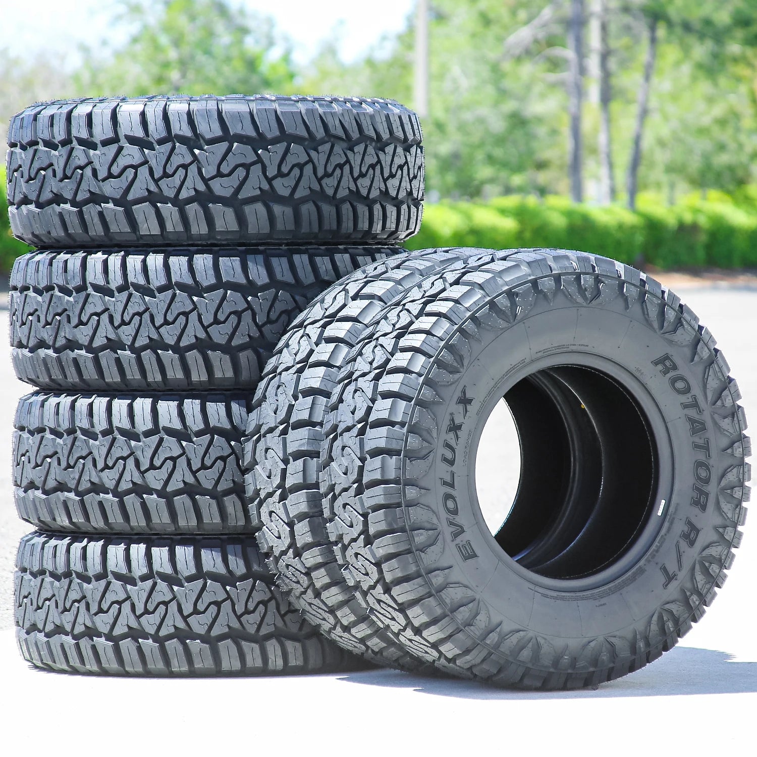 6 Tires Evoluxx Rotator R/T LT 33X12.50R17 Load F 12 Ply RT Rugged Terrain