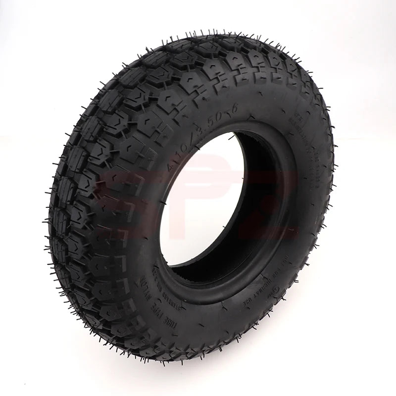 4.10/3.50-6 Inner and Outer Tire Elderly Scooter for 6 Inch 49cc Mini Quad Dirt Bike Scooter ATV Buggy Gas Scooter Wheelbarrow