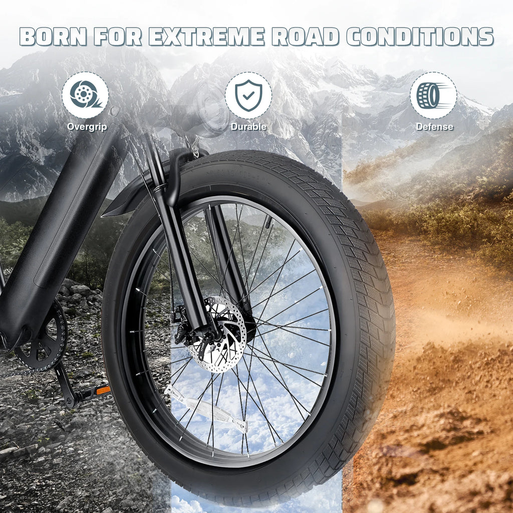 ZUKKA 26x3.0 (75-559) All-Terrain Tire: High-grip, Anti-slip, Wear-resistant. Fits Kids/Electric/Tricycles