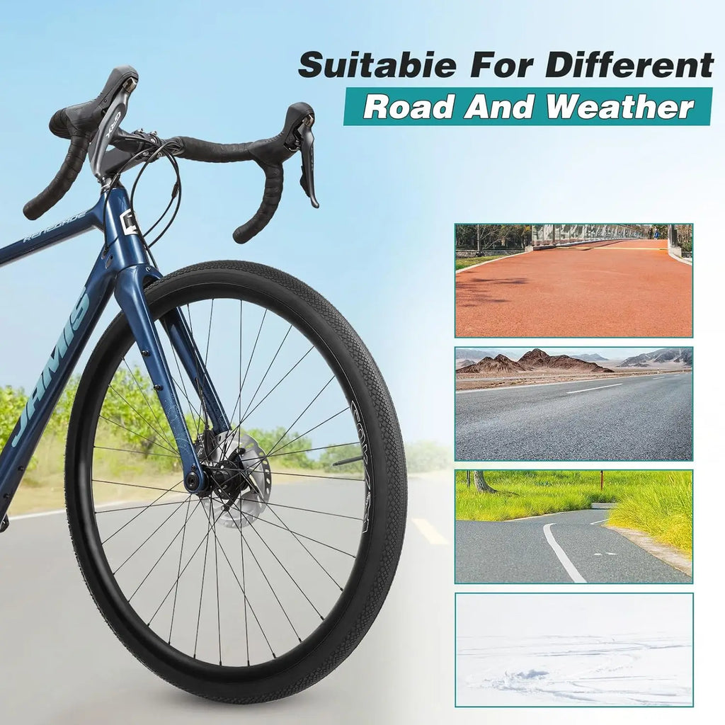 ZUKKA 700x40C Road/Gravel Bike Tire for Road&Gravel Bikes Heavy Duty Non-Slip , Tire Levers