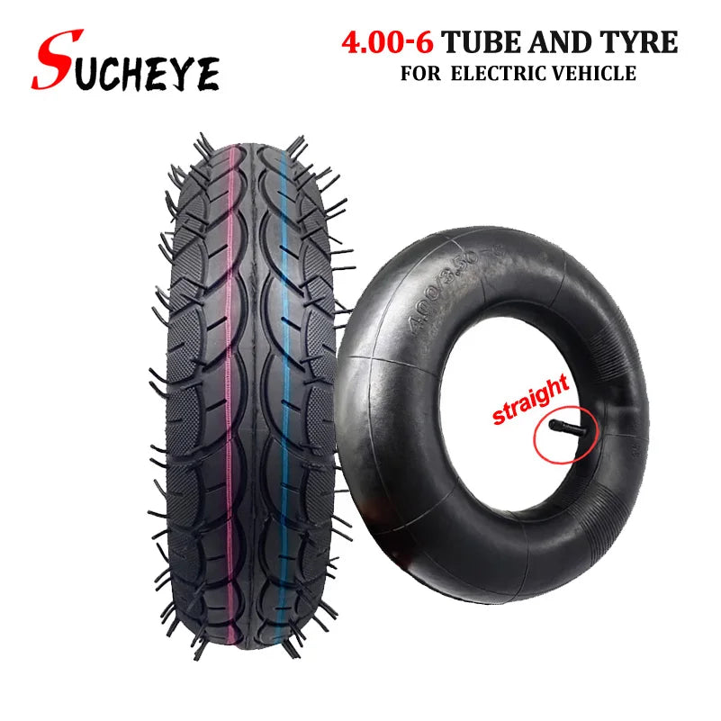 Electric vehicle tire 4.00-6 inner and outer tire 4.10/3-6 butyl rubber inner tube 13 inch pneumatic tire