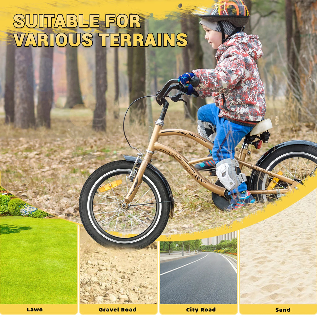 ZUKKA 20x2.4 Bike Tire Set 2 Inner Tube Anti-Slip Wear-Resistant Foldable Multi-terrain Replacement for Kid Bikes