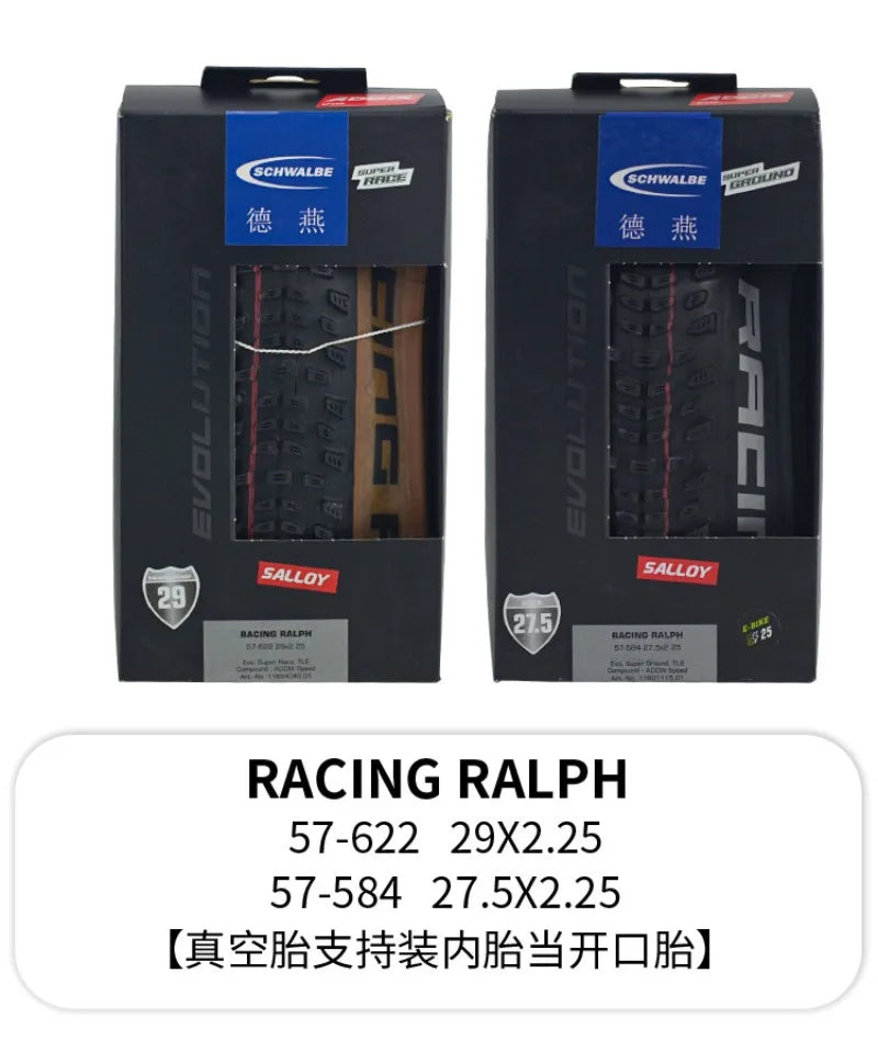 SCHWALBE Original RACING RAY RALPH/ROCKET RON/NOBBY NIC Folding Tire for XC Road Gravel MTB Bike Downhill Off-Road Cycling Parts