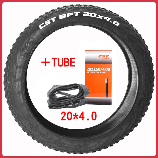 CST BFT 20inch 24inch Fat Tire Snow Beach Bicycle Tire 20x4.0 20X2.4 24x4.0 Electric Snowmobile MTB Bicycle  Anti-Slip Fat Tire