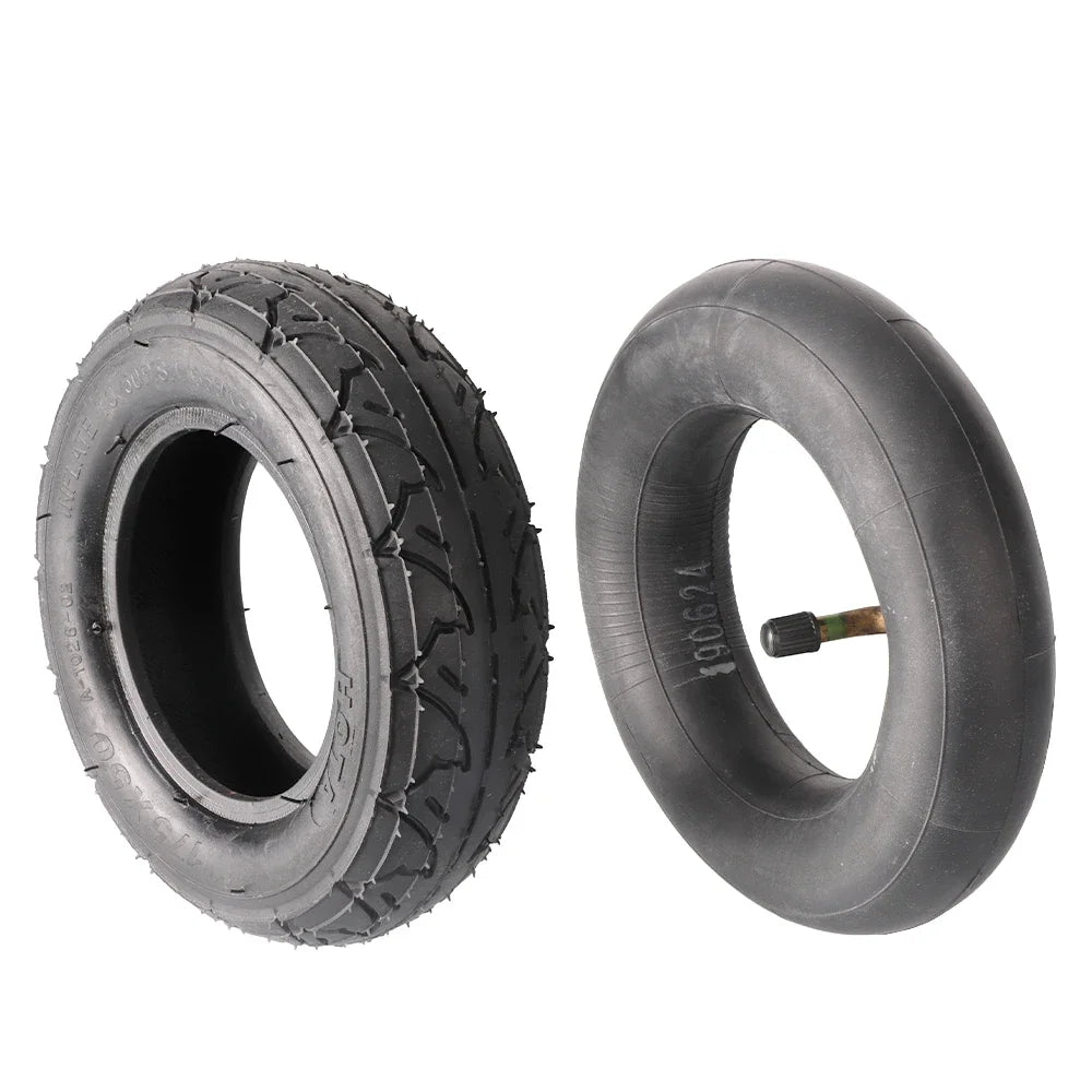175x50 7-inch Inflatable Rubber Bent Valve Tire for Electric Scooter and Thickened Wear-resistant and Anti-slip Inner Tube Set