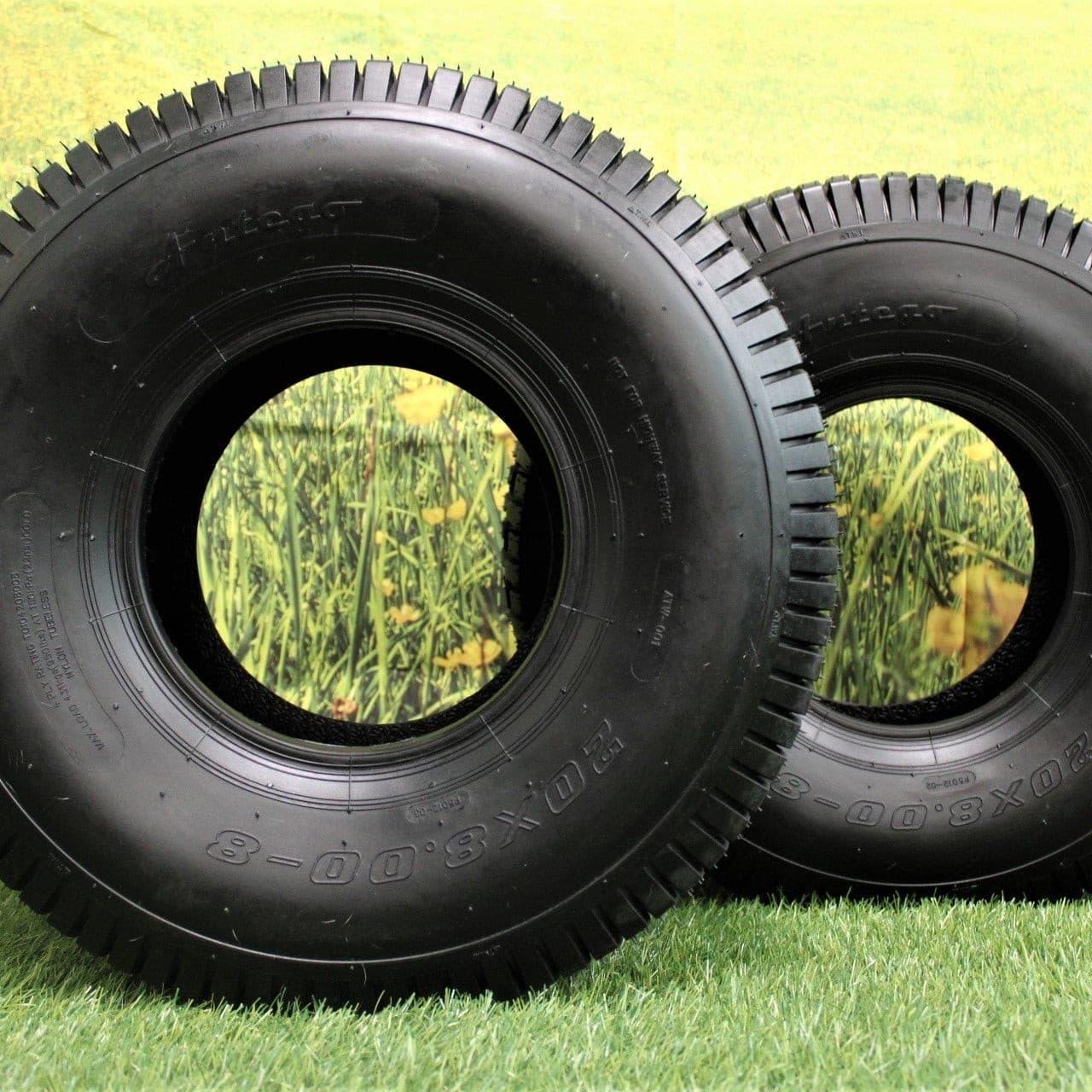 20x8.00-8 4 PLY Turf Tires for Lawn & Garden (Set of Two)