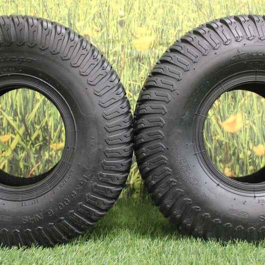 Antego Tire 15x6.00-6 4 PLY Turf Tires for Lawn & Garden (Set of Four)