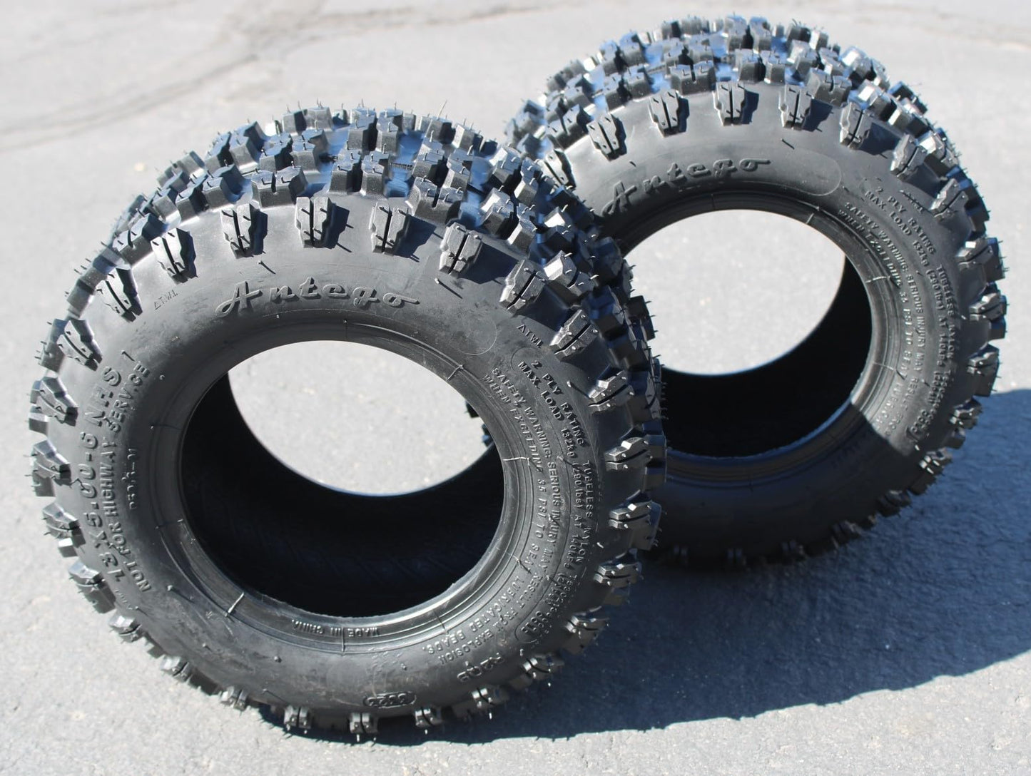 (Set of 2) Antego 13X5.00-6 ATW-053 2 Ply Snow Blower Tires Non-directional