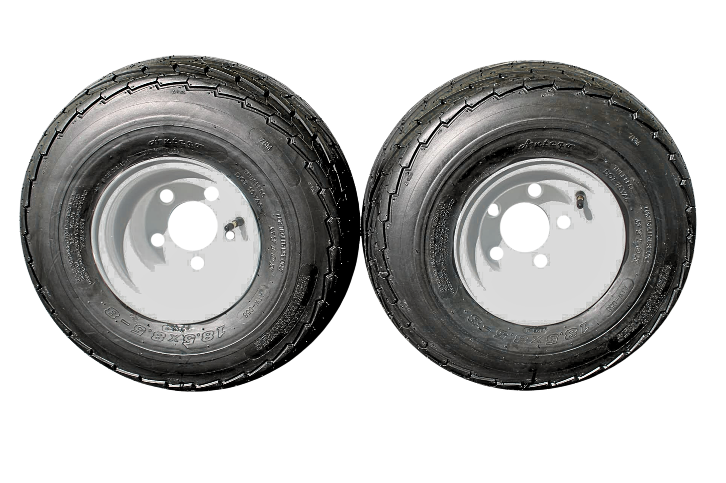 Antego 5-hole 8" x 7" White Trailer Wheel & Tire 215/60-8 (18.5x8.50-8) 6ply