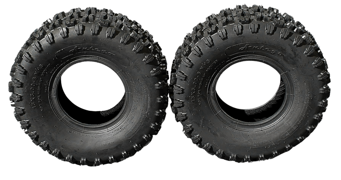 (Set of 2) Antego 15X5.00-6 ATW-053 2 ply Snow Blower Tires Non-directional