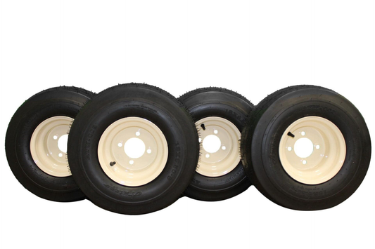 Set of Four 18x8.50-8 Tan Wheel Assemblies