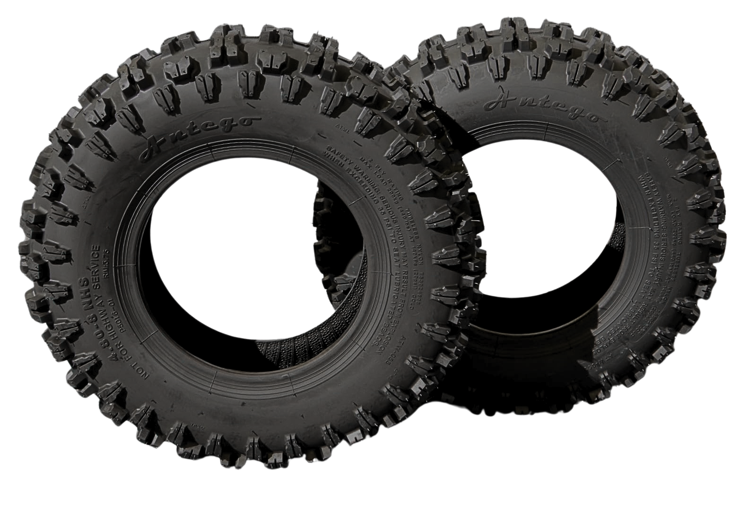 (Set of 2) Antego 4.80-8 ATW-053 2 ply Snow tires Non-directional