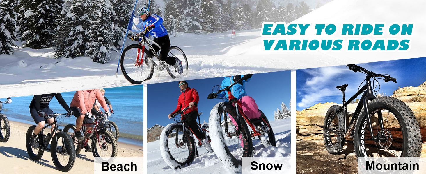 ZUKKA Fat Bike Tire 26" x3" (70-559) Compatible Replacement Bicycle Tire for Mountain Snow and Beach Bike